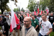 Protest proti imigračnej politike vlády v Poľsku.