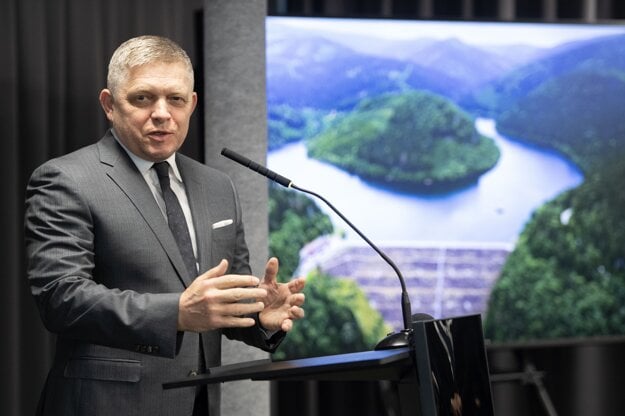 Premiér Robert Fico v Gabčíkove. (zdroj: TASR)