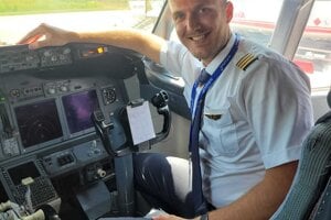 Fotka bezprostredne po prvom lete na Boeingu 737 z Antalye 