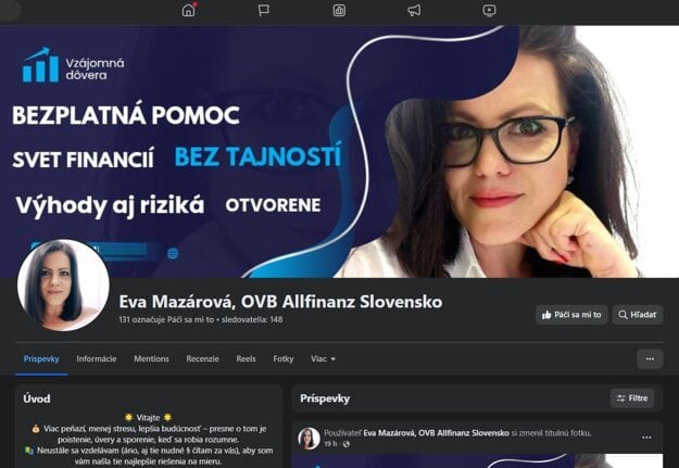 Eva Mazárová sa na sociálnych sieťach prácou pre TV OTV neprezentuje. V Michalovciach sa venuje oblasti finančných služieb a poradenstva.  (zdroj: Reprofoto/MH)