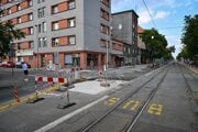 Priebeh rekonštrukčných prác na Vajnorskej ulici 8. septembra 2024.