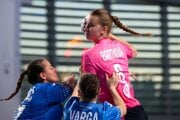 Mária Bartková vo finálovom zápase Slovensko - Chorvátsko na EURO U17 v hádzanej v Čiernej Hore.