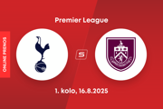 Tottenham Hotspur - Burnley FC: ONLINE prenos z 1. kola Premier League.