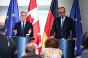 Nemecký kancelár Friedrich Merz a kanadský premiér Mark Carney.