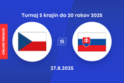 Česko - Slovensko: ONLINE prenos zo zápasu Turnaja 5 krajín do 20 rokov 2025. 