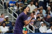 Alexander Zverev počas 3. kola na US Open 2025.