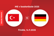 Turecko - Nemecko: ONLINE prenos zo finále ME v basketbale 2025. 