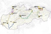 Celková trasa cyklistických pretekov Okolo Slovenska 2025.