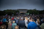 Protest proti vláde v Bratislave.