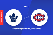 Toronto Maple Leafs - Montreal Canadiens: ONLINE prenos z prípravného zápasu NHL.