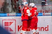 Hokejisti Liptovského Mikuláša sa tešia počas zápasu Tipsport ligy.