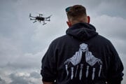 Šesťrotorový dron (hexakoptéra) na Ukrajine. 