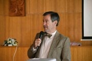 Neurológ Martin Jan Stránský na prednáške v Topoľčanoch. 