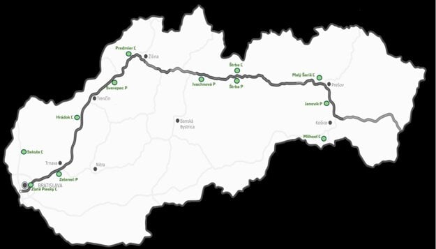 Lokalita B s 12 odpočívadlami v správe OMV Slovensko. (zdroj: ePVO)