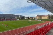 Futbalový štadión mestských športových klubov Považská Bystrica.