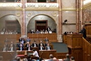 Maďarský premiér Viktor Orbán v parlamente.