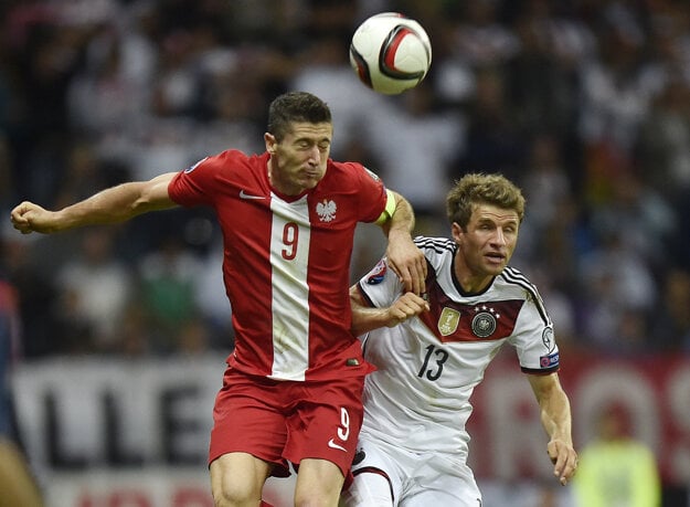Poliak Robert Lewandowski a Nemec Thomas Müller