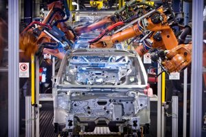 Výrobné priestory závodu Volkswagen Slovakia v Devínskej Novej Vsi.