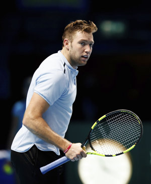 Americký tenista Jack Sock počas zápasu.