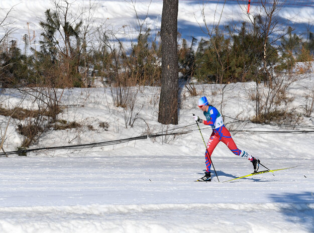 Slovenská reprezentantka Alena Procházková počas pretekov v behu na lyžiach žien na 30 km klasickou technikou na ZOH 2018.