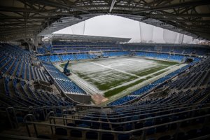 Aktuálny stav výstavby Národného futbalového štadióna na Tehelnom poli.