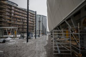 Aktuálny stav výstavby Národného futbalového štadióna na Tehelnom poli.