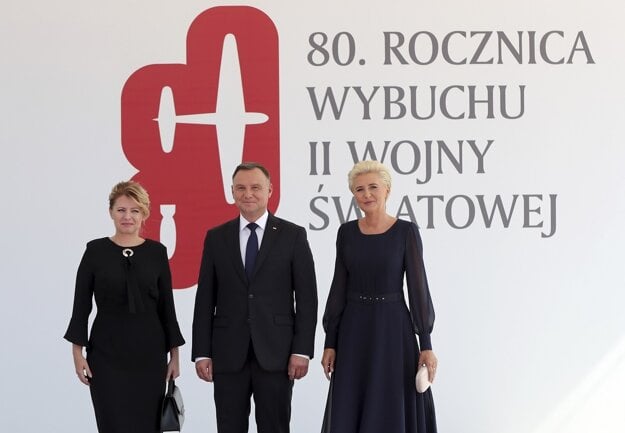Zuzana Čaputová a Andrzej Duda s manželkou.