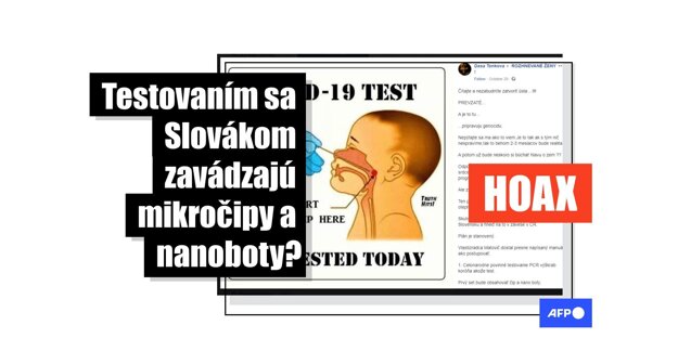 Po zverejnení plánov na plošné testovanie zdieľali tisíce používateľov Facebooku tvrdenia o tom, že budú ľuďom počas testovania na prítomnosť koronavírusu zavedené mikročipy a nanoboty pod kontrolou slovenskej armády.