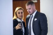 Štefan Žiga s advokátkou na pojednávaní Špecializovaného trestného súdu 7. októbra 2024. 