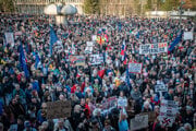 Protest v Bratislave.