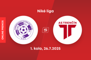 KFC Komárno - AS Trenčín: ONLINE prenos zo zápasu 1. kola Niké ligy.