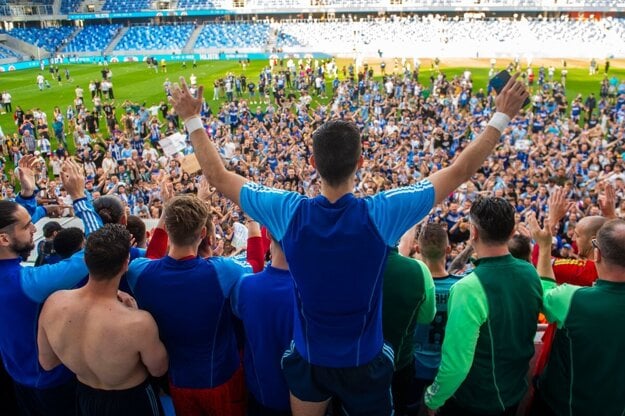 Oslavy titulu ŠK Slovan Bratislava. (zdroj: TASR)