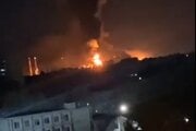 Požiar rafinérie v Saratovskej oblasti.