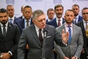 Robert Fico informuje po mimoriadnom zasadnutí Bezpečnostnej rady SR 23. januára 2025.