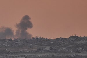 Izraelské bombardovanie Pásma Gazy.
