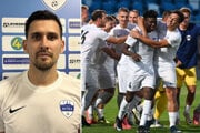 Bývalý majster Slovenska so Žilinou Michal Klec (vľavo) v piatej sérii rozstrelu rozhodol o postupe FC Nitra do tretieho kola Slovnaft Cupu.
