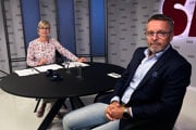 Ivan Mikloš v Aréne s Janou Krescanko Dibákovou