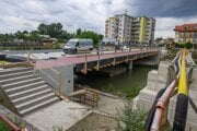 Rekonštrukcia mosta na Hradskej ulici v bratislavskej Vrakuni 17. júla 2025. 