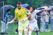 Momentka zo zápasu Trstice - Slovan Bratislava