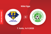MFK Zemplín Michalovce - FC Tatran Prešov: ONLINE prenos zo zápasu 7. kola Niké ligy.