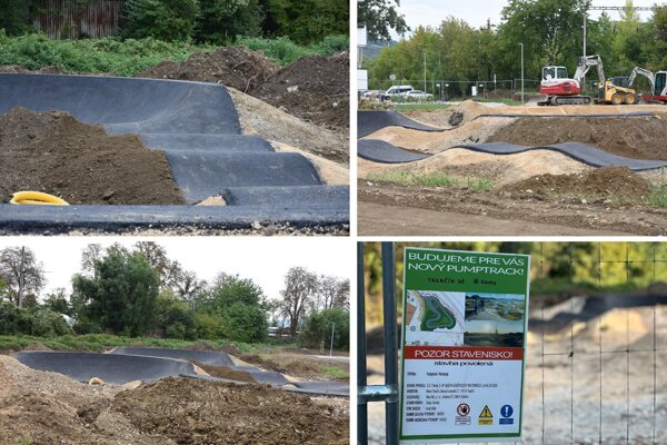 Výstavba pumptracku.