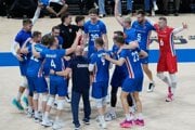 Radosť českých volejbalistov po postupe do semifinále MS.