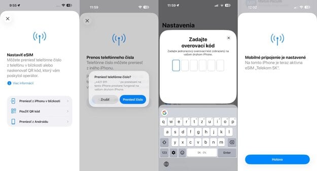 Prechod z plastovej SIM na eSIM je rýchly, bezbolestný a v prípade operátorov O2, Orange a Telekom aj úplne zadarmo. (zdroj: Matúš Paculík)
