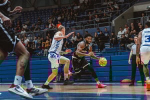 Zo zápasu Cibona Záhreb - BC Prievidza