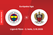 Fenerbahce Istanbul - OGC Nic: ONLINE prenos zo zápasu Európskej ligy.