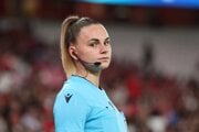Martina Ukropová počas zápasu ženskej Lige majstrov Benfica Lisabon - Arsenal Londýn.