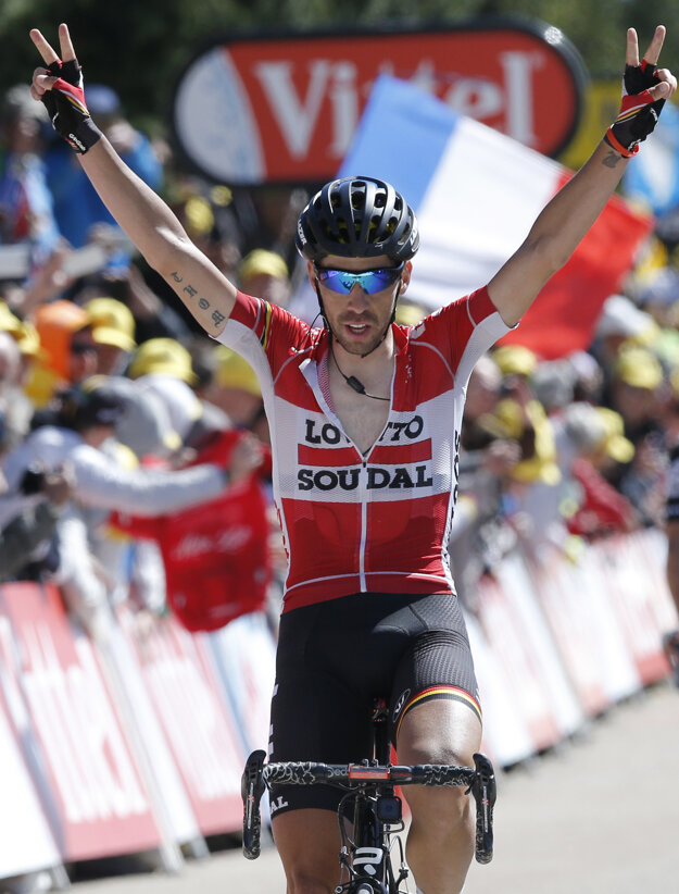 Thomas De Gendt má za sebou skvelú Tour de France. Vyhral dvanástu etapu so skráteným stúpaním na Mont Ventoux a obliekol sa priebežne aj do bodkovaného dresu pre najlepšieho vrchára.