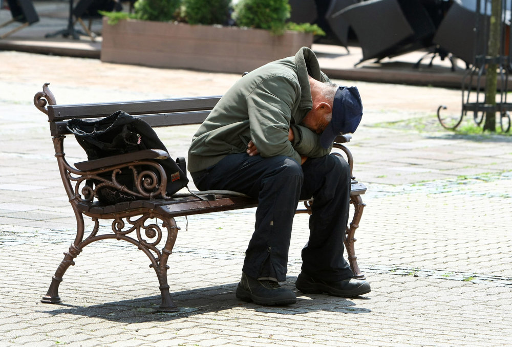 Spánok na námestí v Banskej Bystrici.
24.05.2016, Banská Bystrica