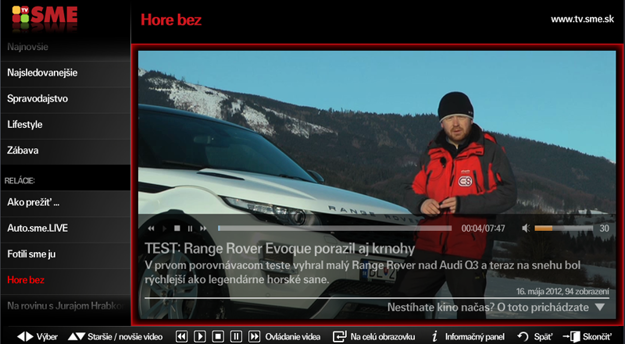 Appka TV SME.