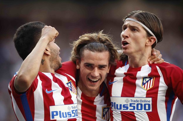 Remízu pre hostí z Atletica zabezpečil Griezmann (uprostred).